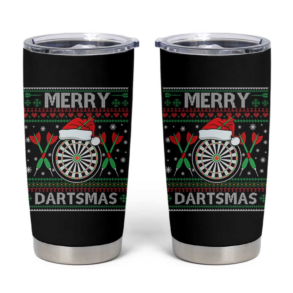 Christmas Dart Player Gift Tumbler Cup Merry Dartsmas - Wonder Print Shop