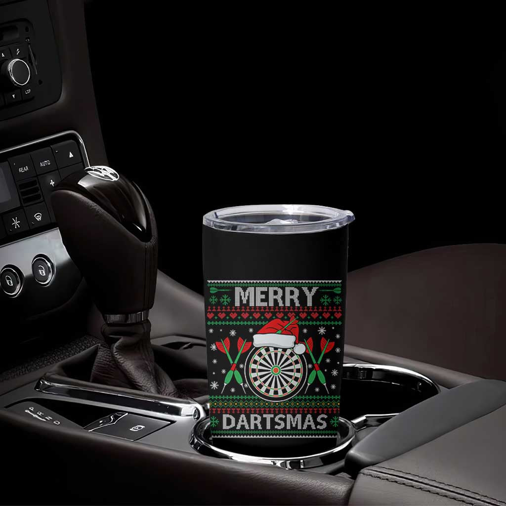 Christmas Dart Player Gift Tumbler Cup Merry Dartsmas - Wonder Print Shop