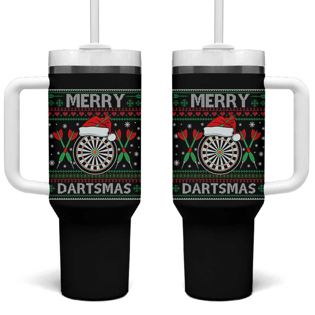 Christmas Dart Player Gift Tumbler With Handle Merry Dartsmas - Wonder Print Shop