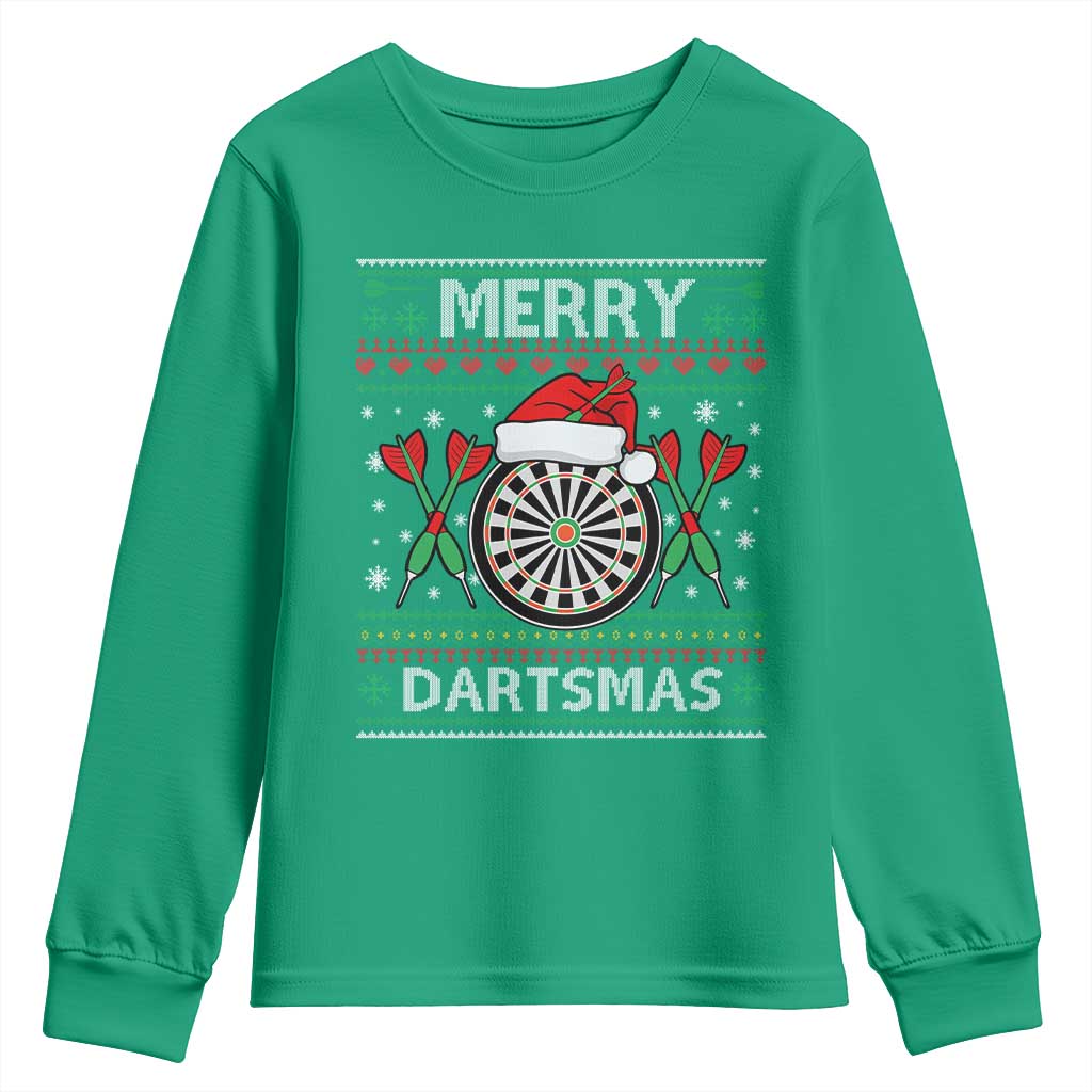 Christmas Dart Player Gift Youth Sweatshirt Merry Dartsmas - Wonder Print Shop
