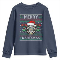 Christmas Dart Player Gift Youth Sweatshirt Merry Dartsmas - Wonder Print Shop