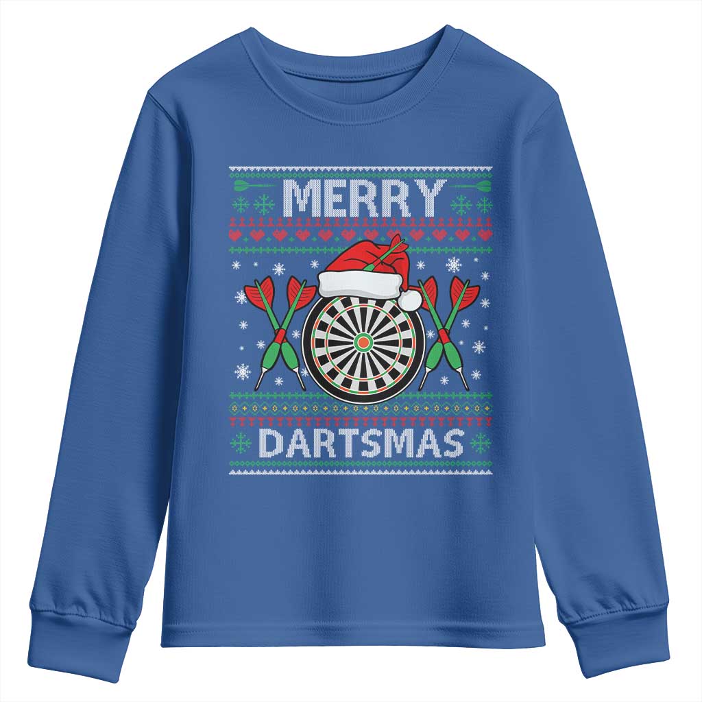 Christmas Dart Player Gift Youth Sweatshirt Merry Dartsmas - Wonder Print Shop