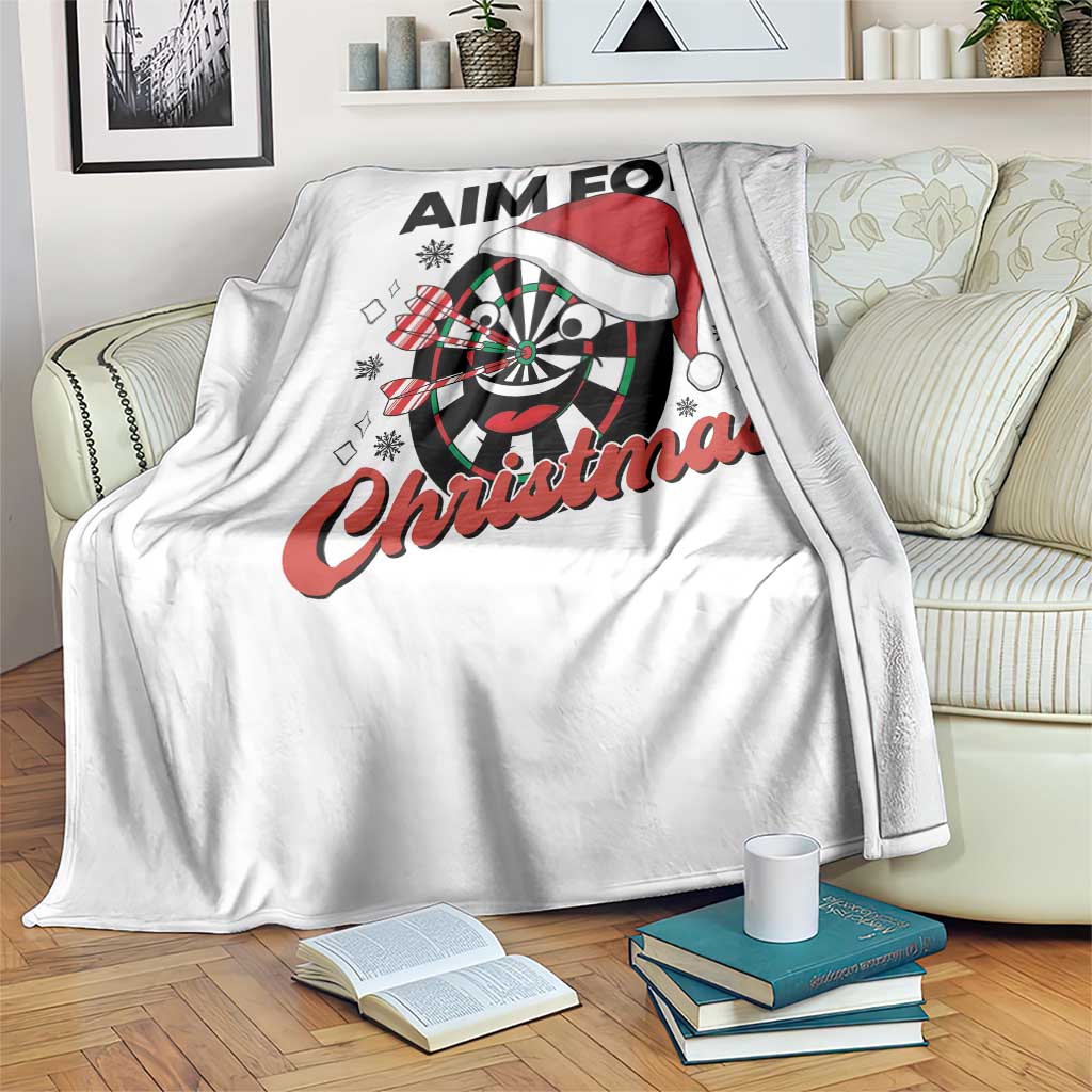 Funny Dart Player Aim For Christmas Throw Blanket Gift For Dartist - Wonder Print Shop