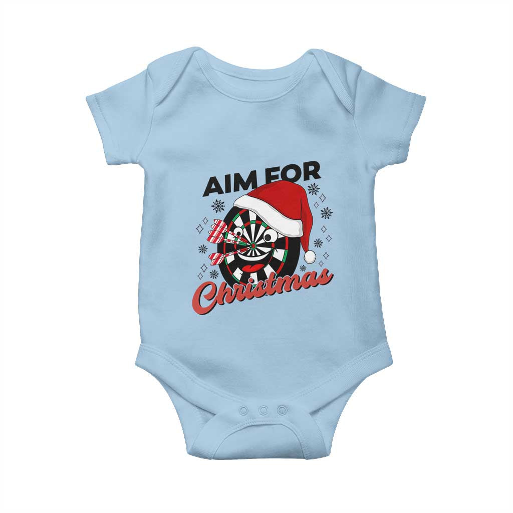 Funny Dart Player Aim For Christmas Baby Onesie Gift For Dartist - Wonder Print Shop