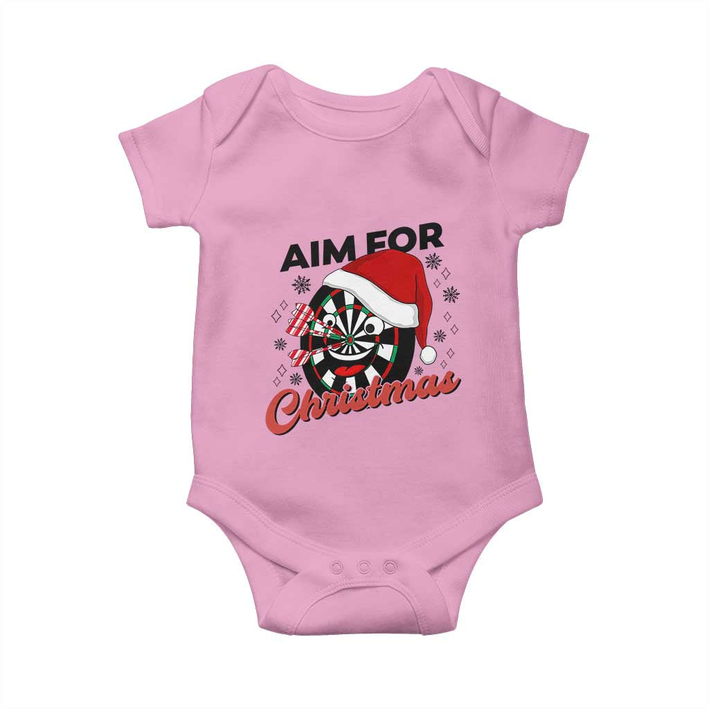Funny Dart Player Aim For Christmas Baby Onesie Gift For Dartist - Wonder Print Shop