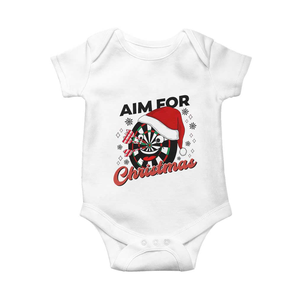 Funny Dart Player Aim For Christmas Baby Onesie Gift For Dartist - Wonder Print Shop