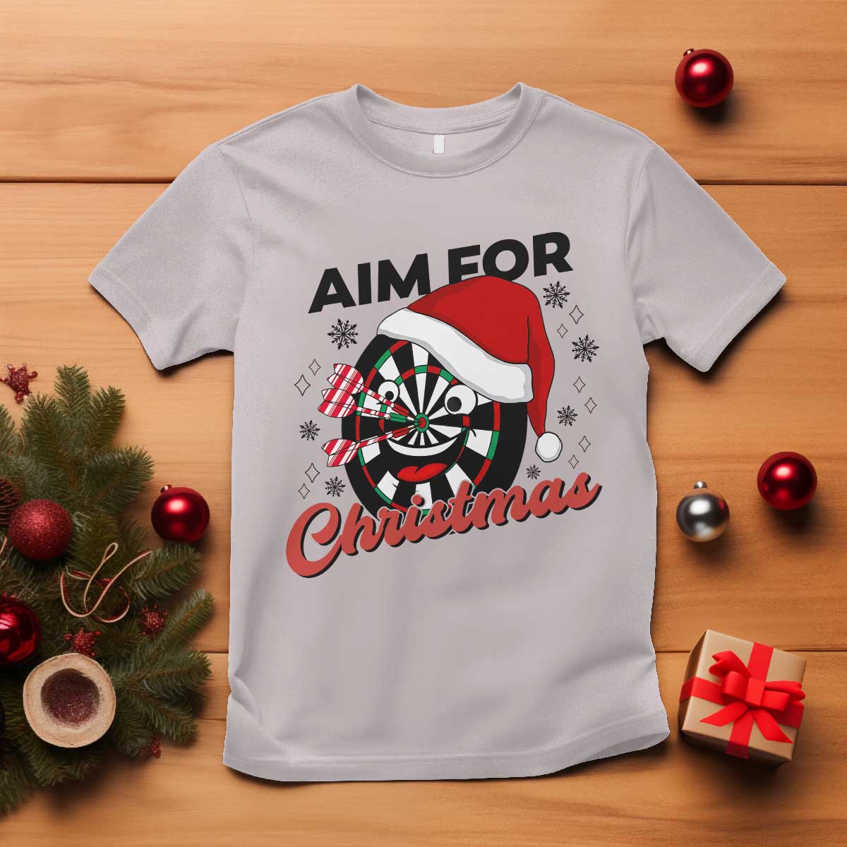 Funny Dart Player Aim For Christmas T Shirt Gift For Dartist - Wonder Print Shop