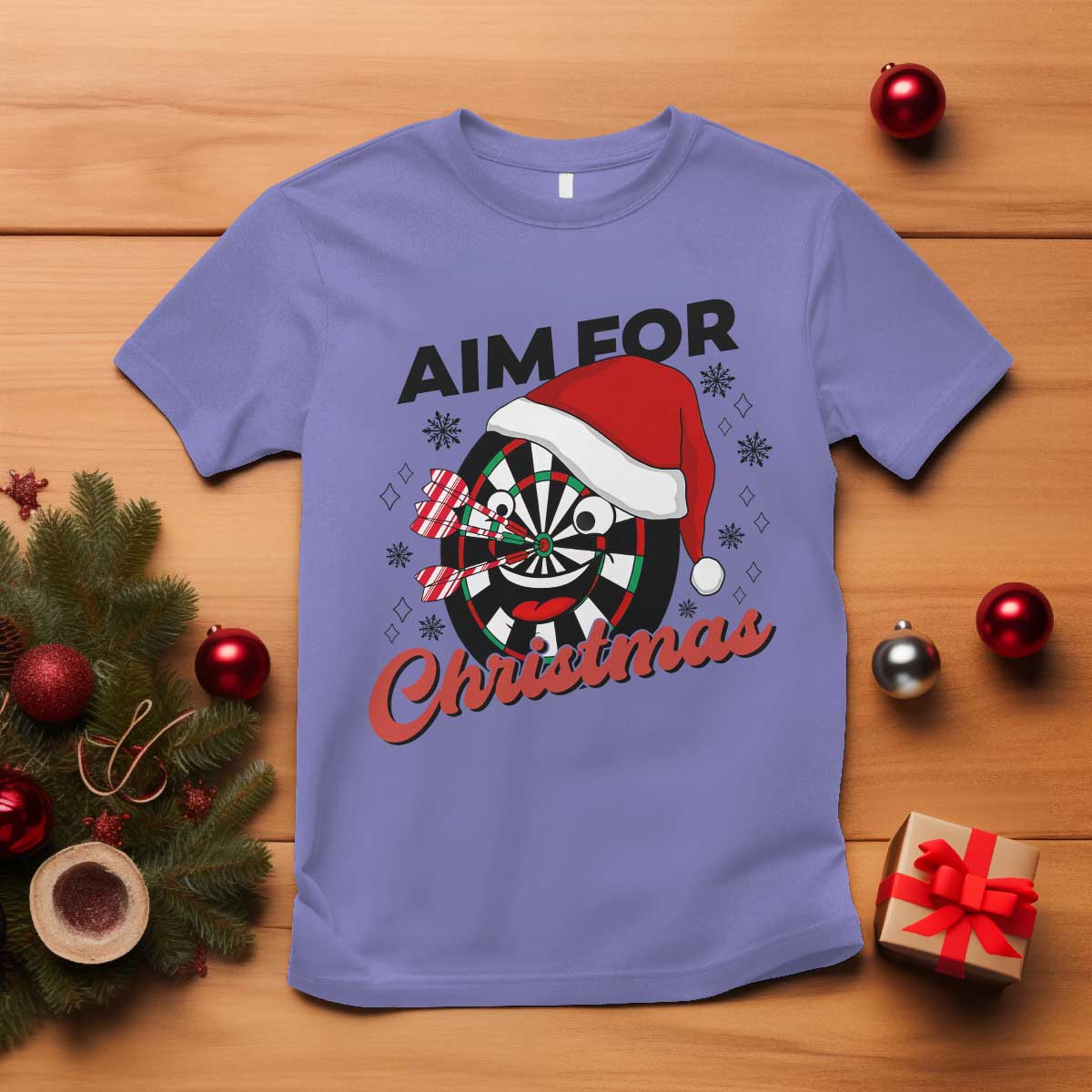 Funny Dart Player Aim For Christmas T Shirt Gift For Dartist - Wonder Print Shop