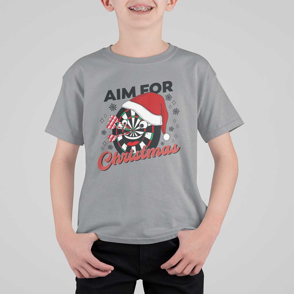 Funny Dart Player Aim For Christmas T Shirt For Kid Gift For Dartist - Wonder Print Shop