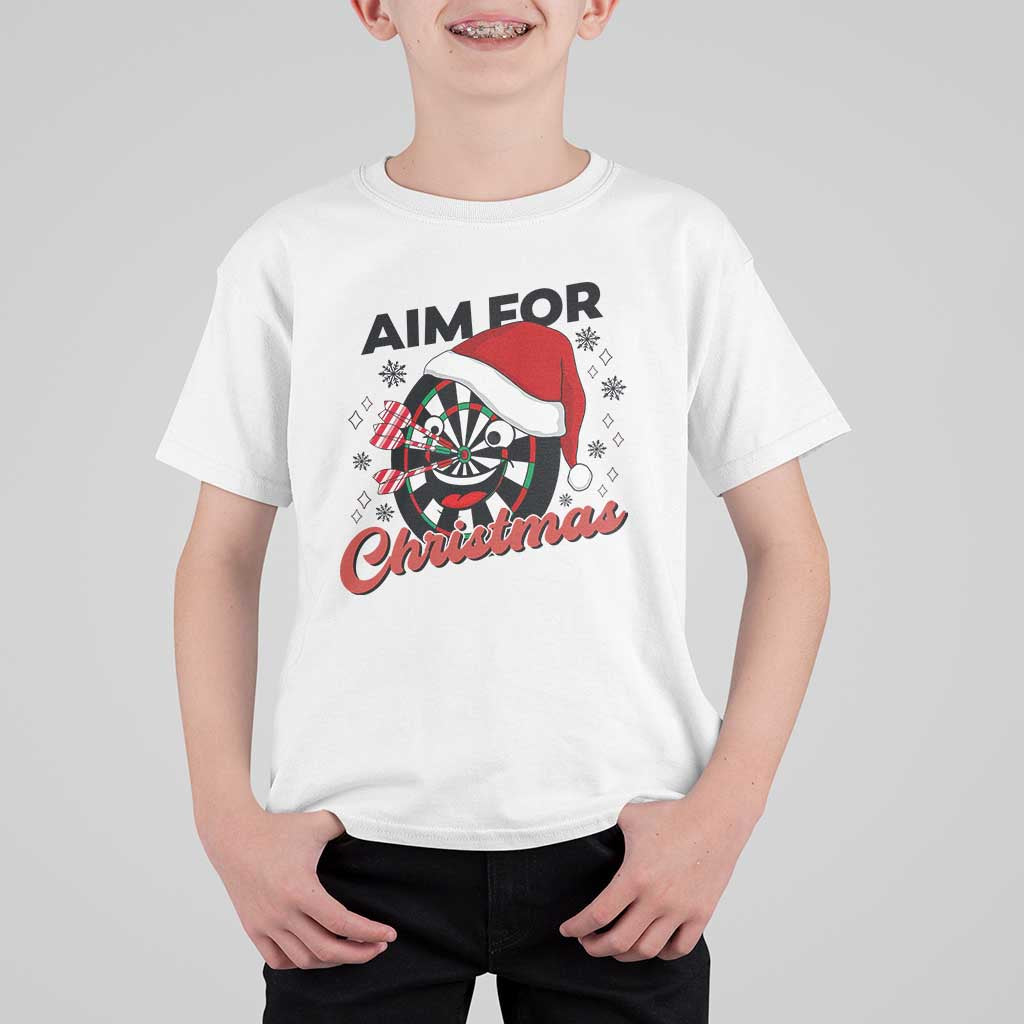 Funny Dart Player Aim For Christmas T Shirt For Kid Gift For Dartist - Wonder Print Shop