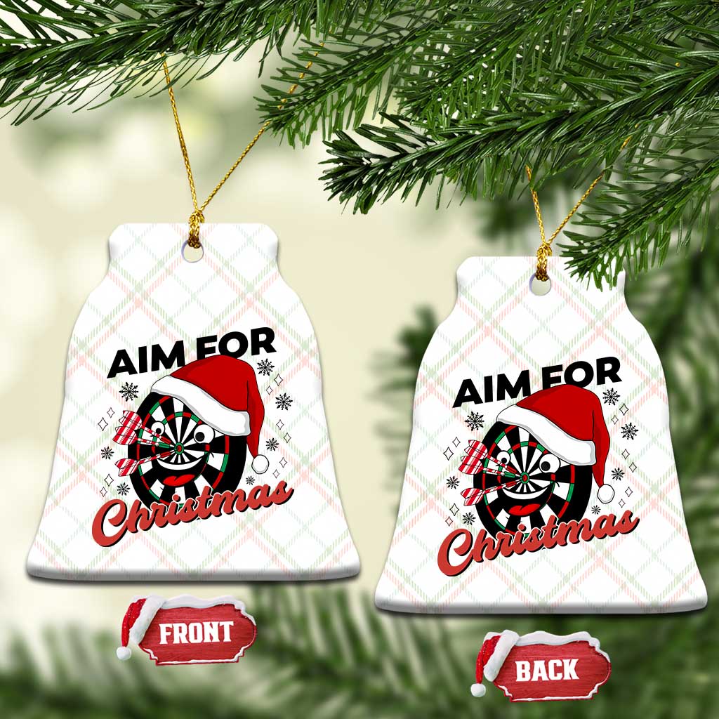 Funny Dart Player Aim For Christmas Ceramic Ornament Gift For Dartist - Wonder Print Shop