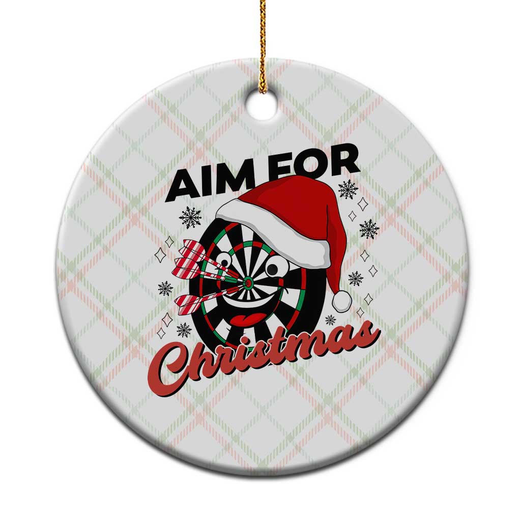 Funny Dart Player Aim For Christmas Ceramic Ornament Gift For Dartist - Wonder Print Shop
