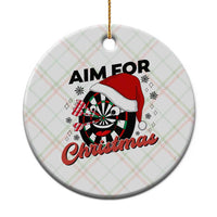 Funny Dart Player Aim For Christmas Ceramic Ornament Gift For Dartist - Wonder Print Shop