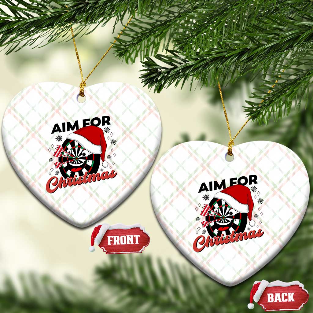 Funny Dart Player Aim For Christmas Ceramic Ornament Gift For Dartist - Wonder Print Shop