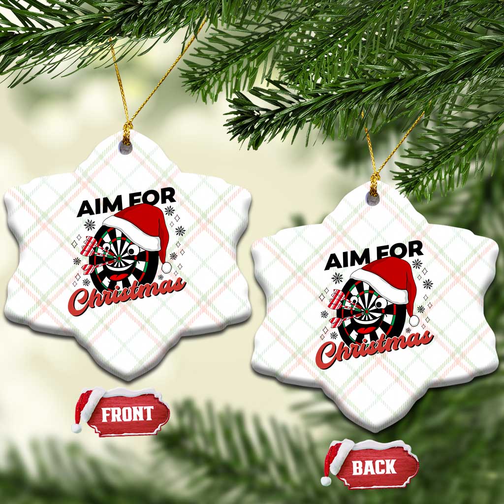 Funny Dart Player Aim For Christmas Ceramic Ornament Gift For Dartist - Wonder Print Shop