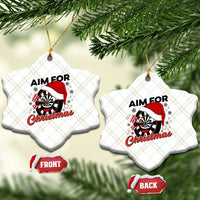 Funny Dart Player Aim For Christmas Ceramic Ornament Gift For Dartist - Wonder Print Shop