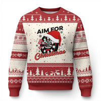 Funny Dart Player Aim For Xmas Ugly Christmas Sweater Gift For Dartist - Wonder Print Shop