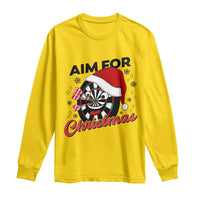 Funny Dart Player Aim For Christmas Long Sleeve Shirt Gift For Dartist - Wonder Print Shop