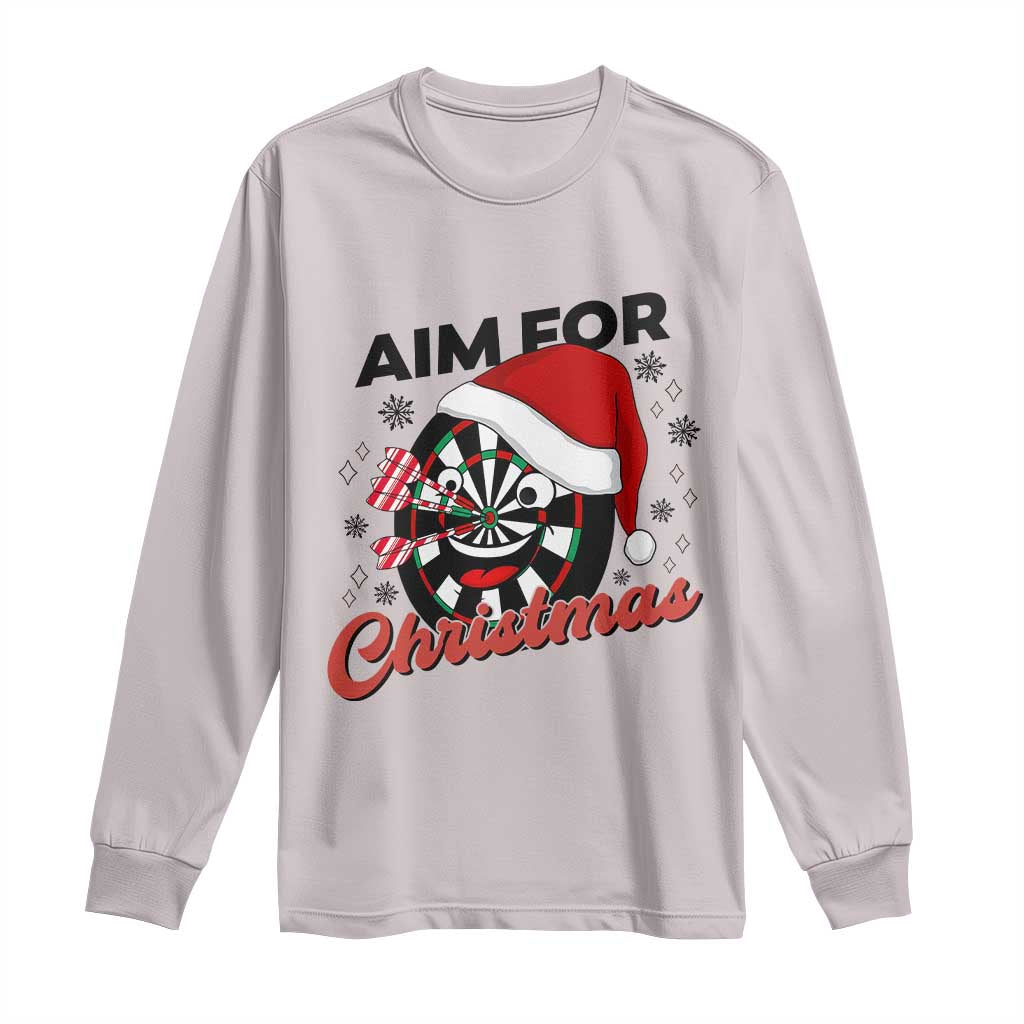 Funny Dart Player Aim For Christmas Long Sleeve Shirt Gift For Dartist - Wonder Print Shop