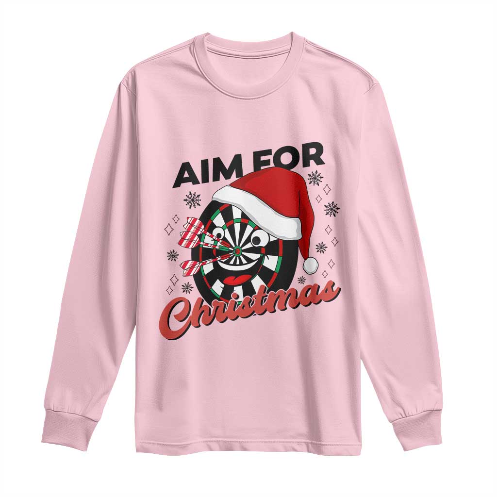 Funny Dart Player Aim For Christmas Long Sleeve Shirt Gift For Dartist - Wonder Print Shop