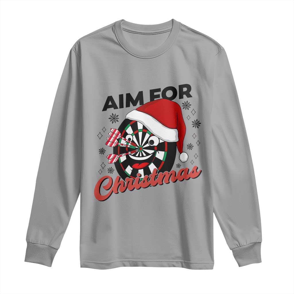 Funny Dart Player Aim For Christmas Long Sleeve Shirt Gift For Dartist - Wonder Print Shop
