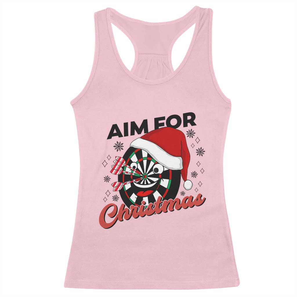 Funny Dart Player Aim For Christmas Racerback Tank Top Gift For Dartist - Wonder Print Shop