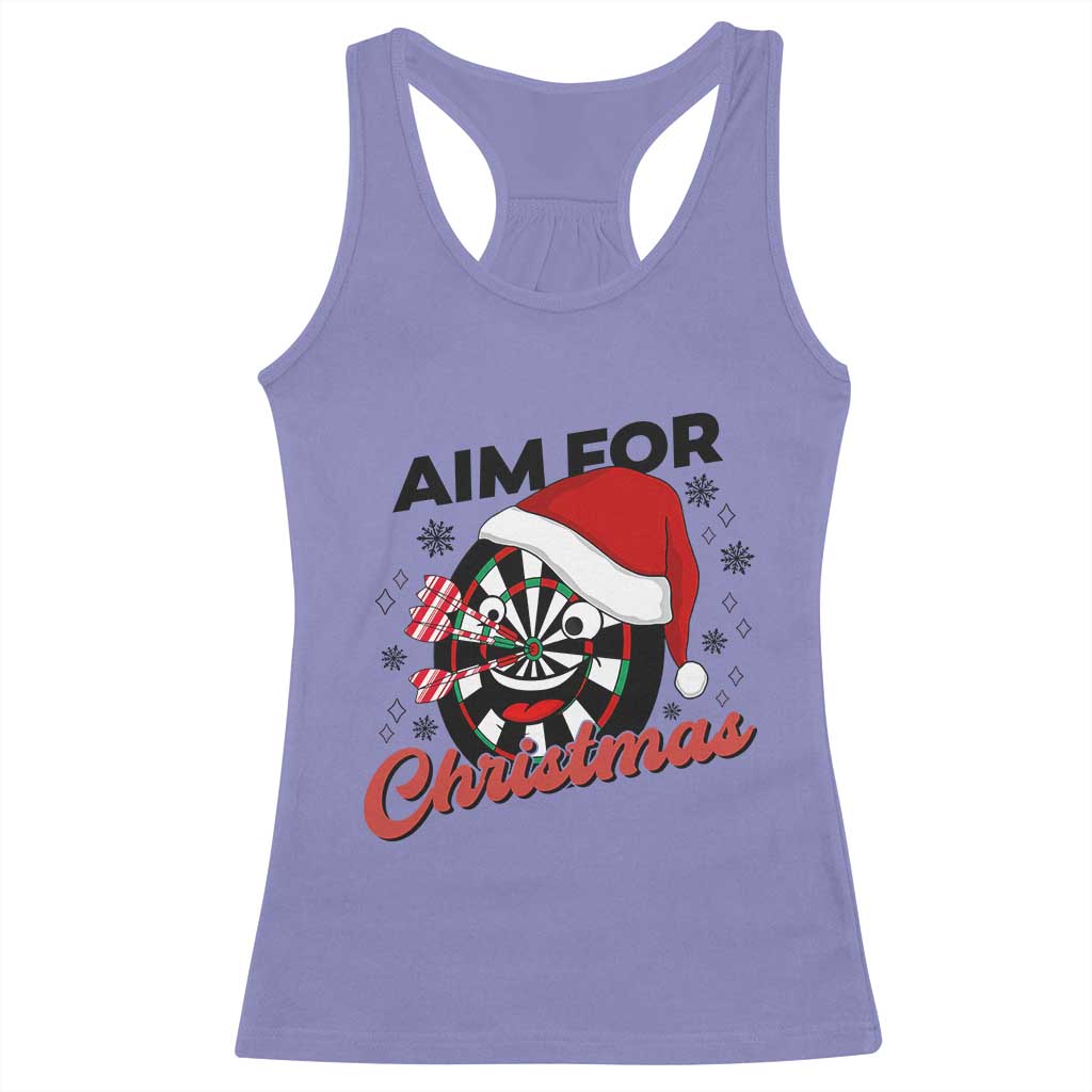 Funny Dart Player Aim For Christmas Racerback Tank Top Gift For Dartist - Wonder Print Shop