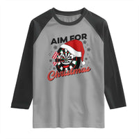 Funny Dart Player Aim For Christmas Raglan Shirt Gift For Dartist - Wonder Print Shop