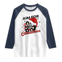 Funny Dart Player Aim For Christmas Raglan Shirt Gift For Dartist - Wonder Print Shop