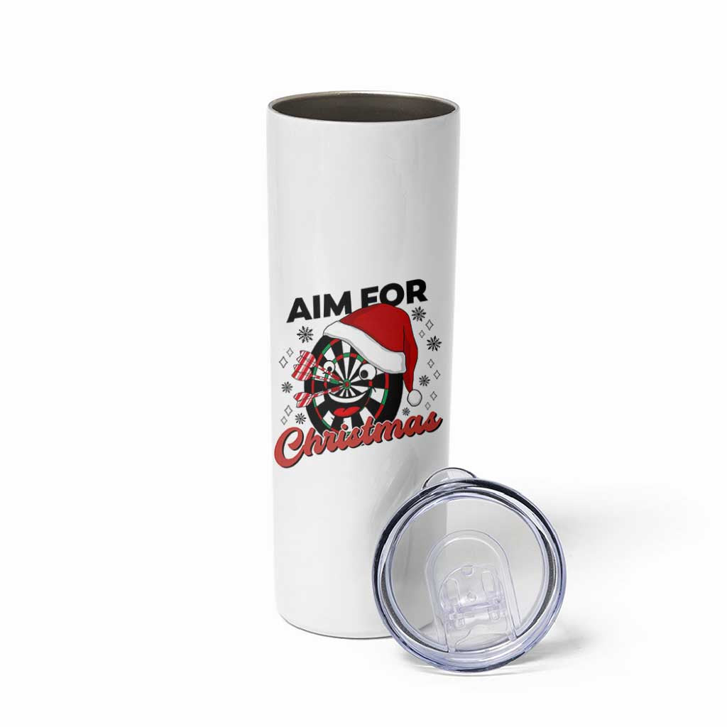 Funny Dart Player Aim For Christmas Skinny Tumbler Gift For Dartist - Wonder Print Shop