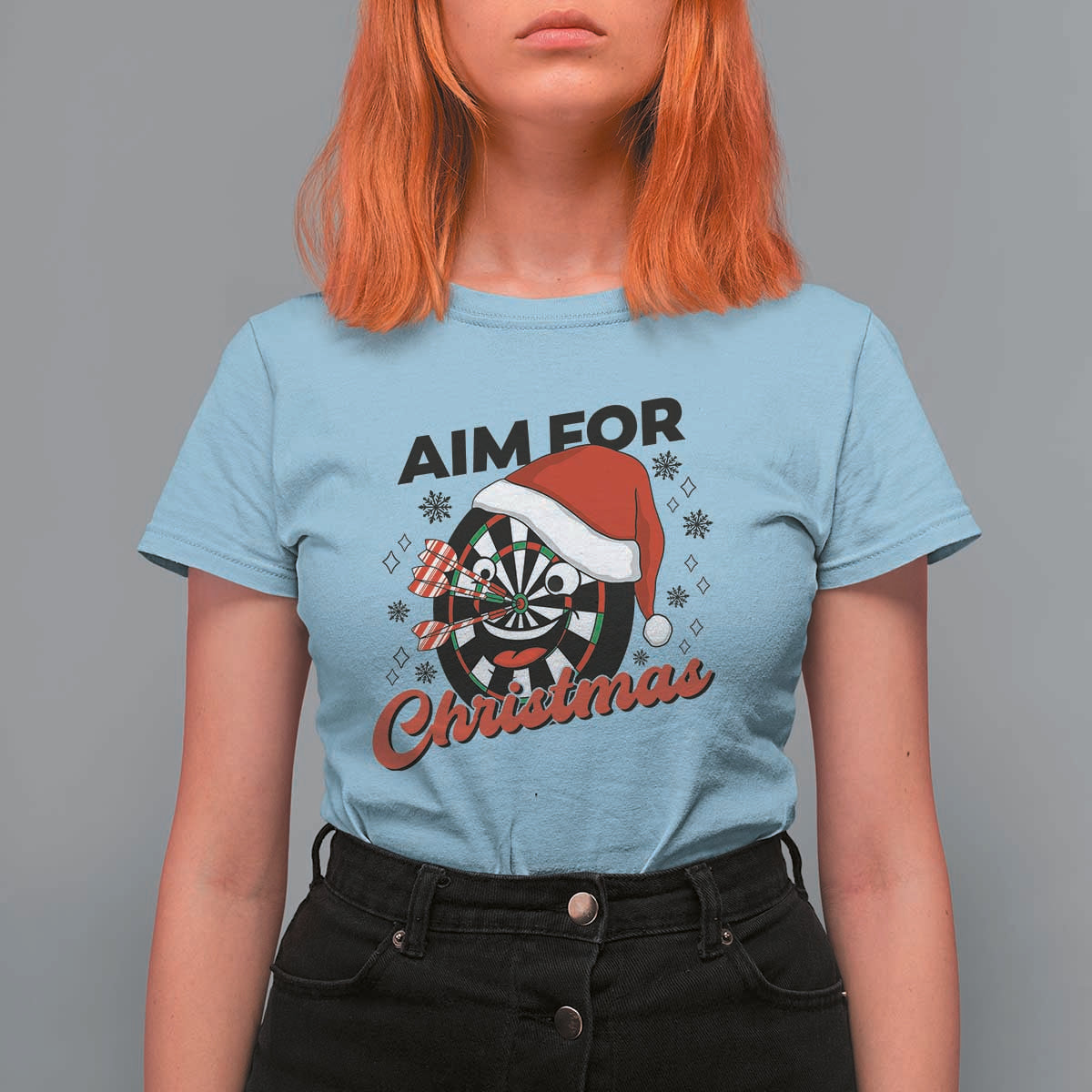 Funny Dart Player Aim For Christmas T Shirt For Women Gift For Dartist - Wonder Print Shop