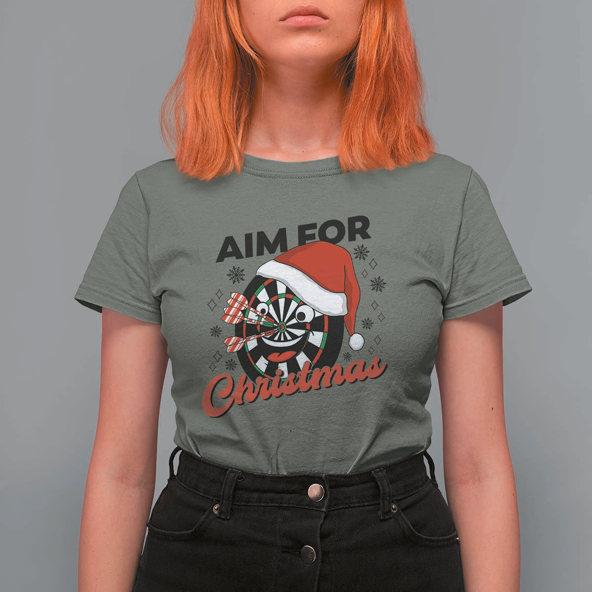 Funny Dart Player Aim For Christmas T Shirt For Women Gift For Dartist - Wonder Print Shop