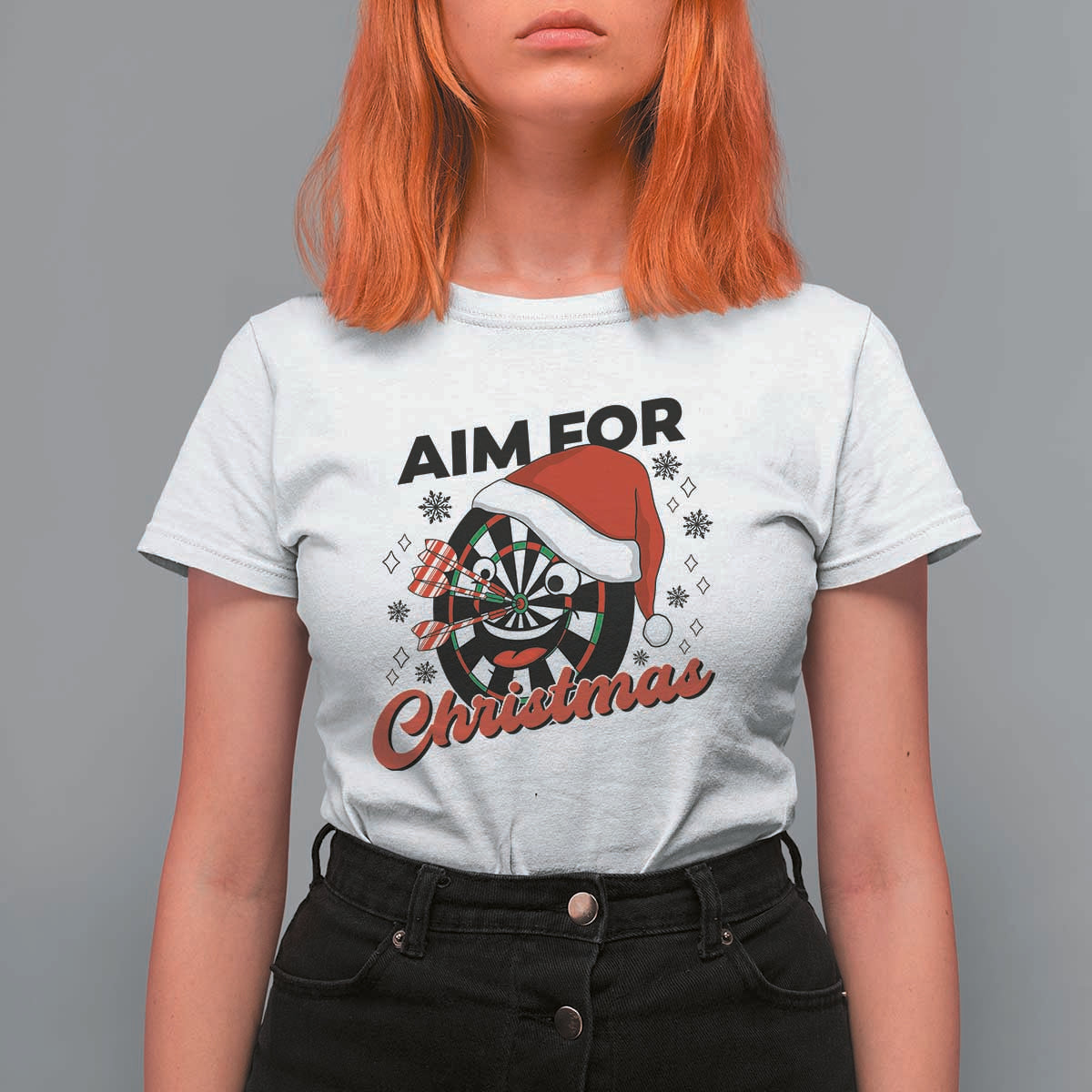 Funny Dart Player Aim For Christmas T Shirt For Women Gift For Dartist - Wonder Print Shop