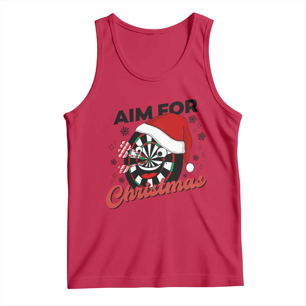 Funny Dart Player Aim For Christmas Tank Top Gift For Dartist - Wonder Print Shop