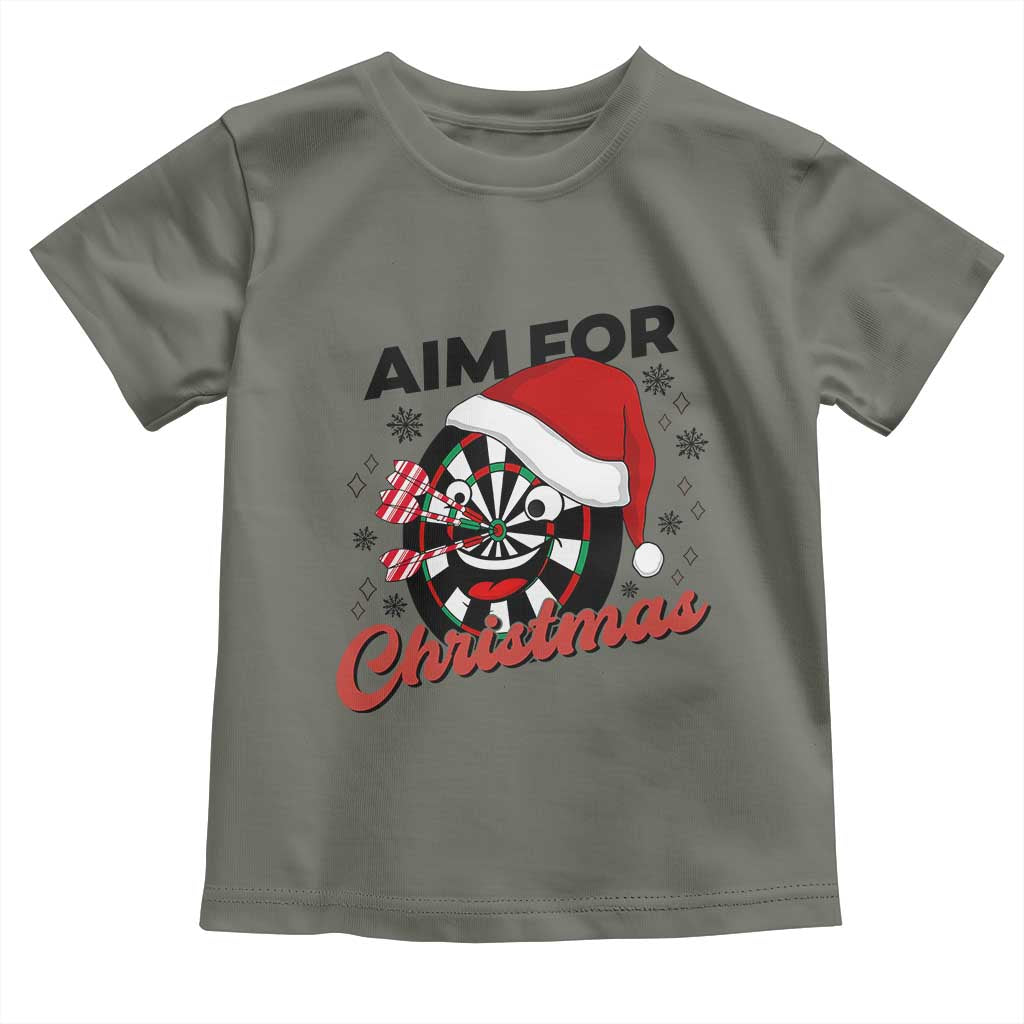 Funny Dart Player Aim For Christmas Toddler T Shirt Gift For Dartist - Wonder Print Shop