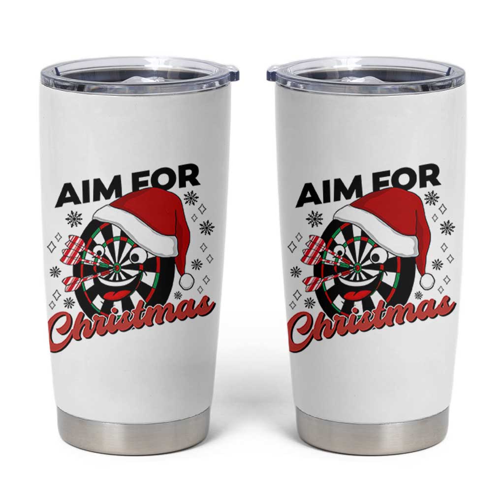 Funny Dart Player Aim For Christmas Tumbler Cup Gift For Dartist - Wonder Print Shop