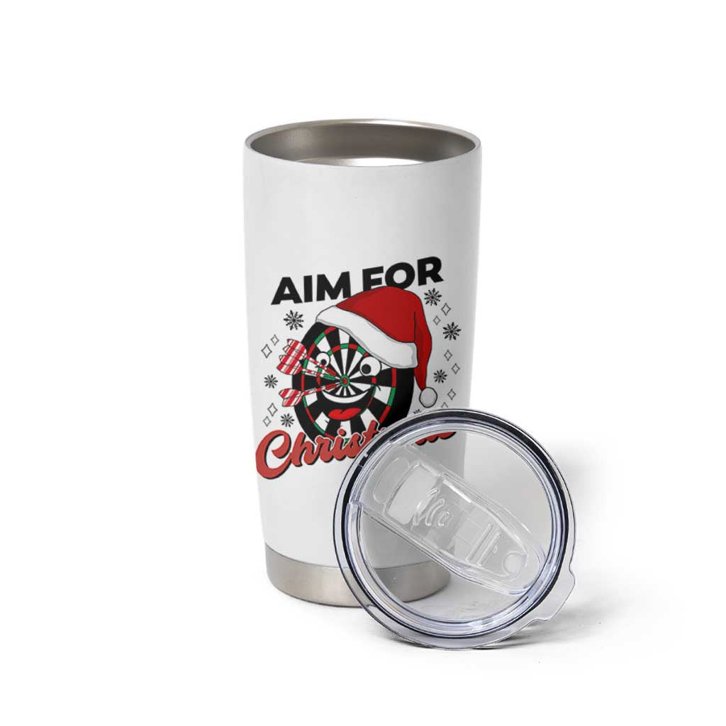 Funny Dart Player Aim For Christmas Tumbler Cup Gift For Dartist - Wonder Print Shop