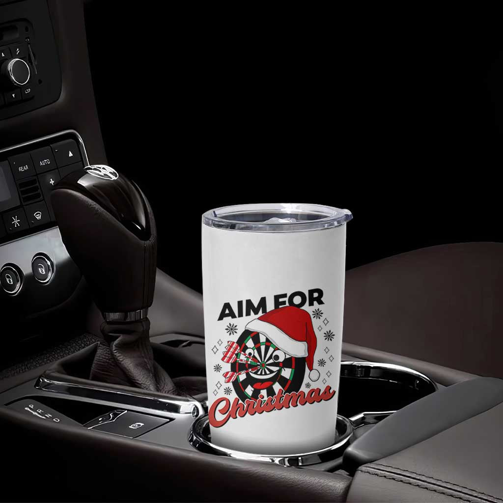 Funny Dart Player Aim For Christmas Tumbler Cup Gift For Dartist - Wonder Print Shop