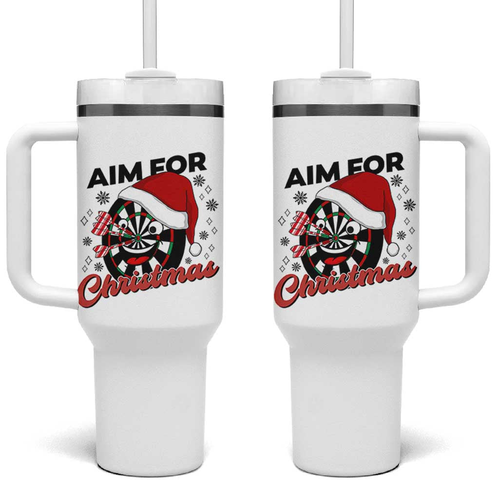 Funny Dart Player Aim For Christmas Tumbler With Handle Gift For Dartist - Wonder Print Shop