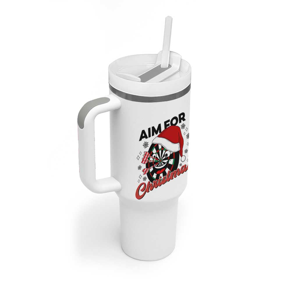 Funny Dart Player Aim For Christmas Tumbler With Handle Gift For Dartist - Wonder Print Shop