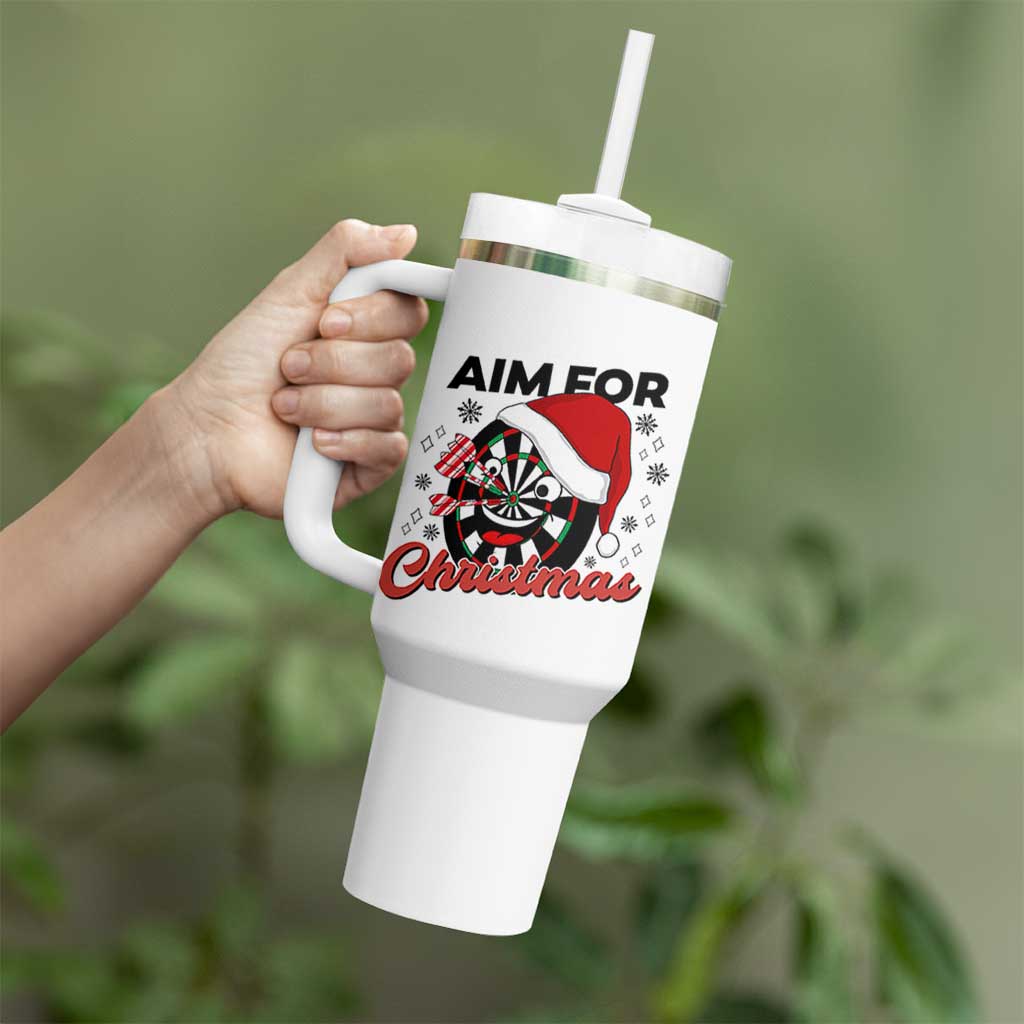 Funny Dart Player Aim For Christmas Tumbler With Handle Gift For Dartist - Wonder Print Shop