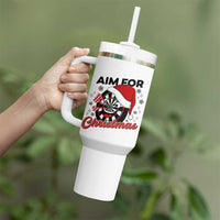 Funny Dart Player Aim For Christmas Tumbler With Handle Gift For Dartist - Wonder Print Shop