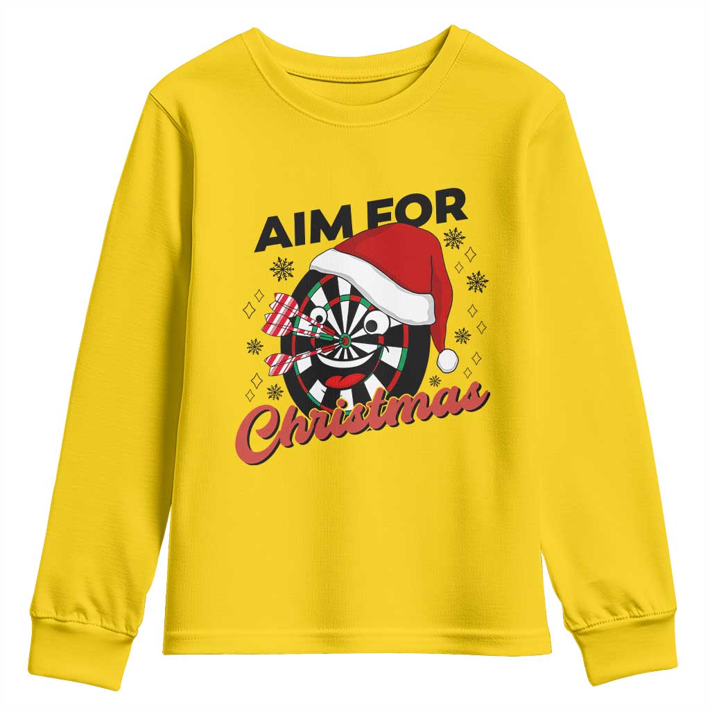 Funny Dart Player Aim For Christmas Youth Sweatshirt Gift For Dartist - Wonder Print Shop