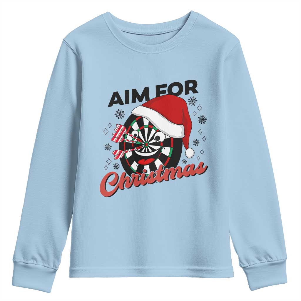 Funny Dart Player Aim For Christmas Youth Sweatshirt Gift For Dartist - Wonder Print Shop
