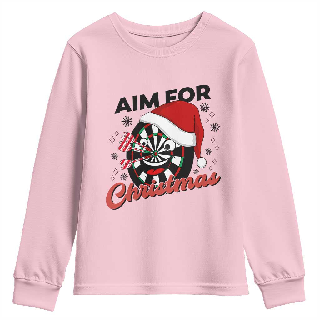 Funny Dart Player Aim For Christmas Youth Sweatshirt Gift For Dartist - Wonder Print Shop