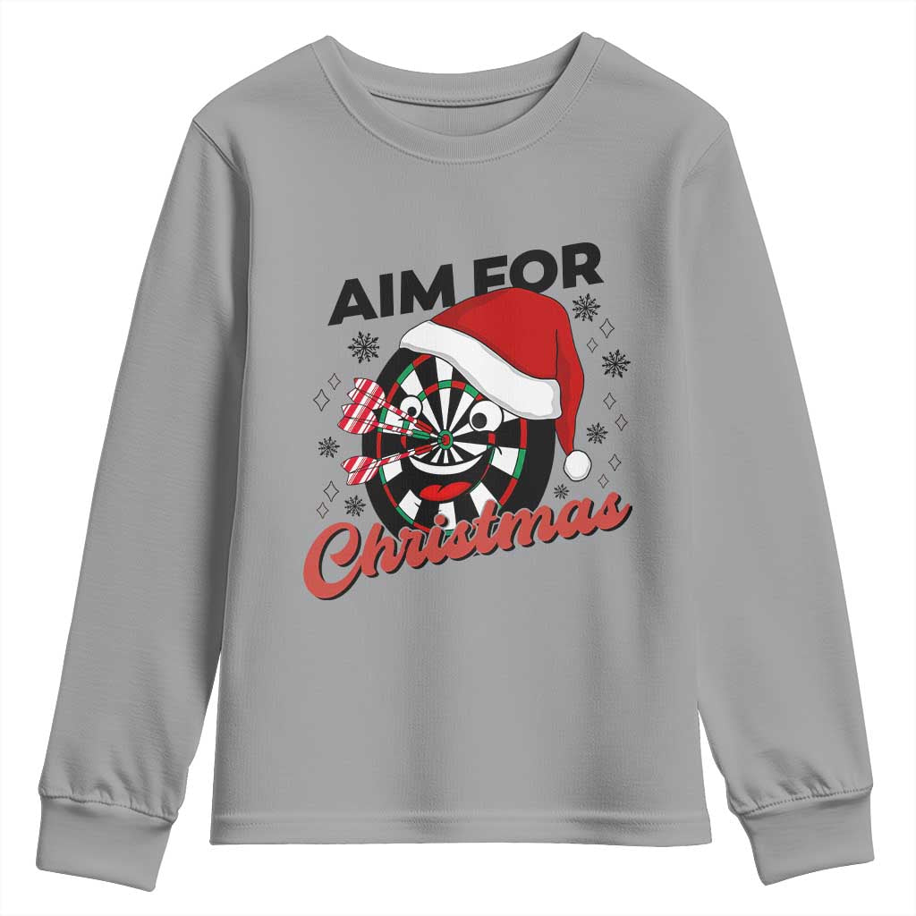 Funny Dart Player Aim For Christmas Youth Sweatshirt Gift For Dartist - Wonder Print Shop