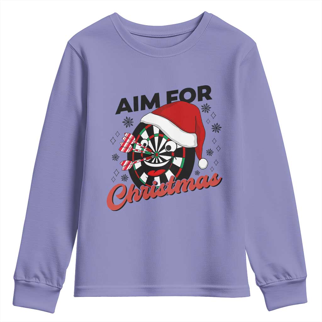 Funny Dart Player Aim For Christmas Youth Sweatshirt Gift For Dartist - Wonder Print Shop
