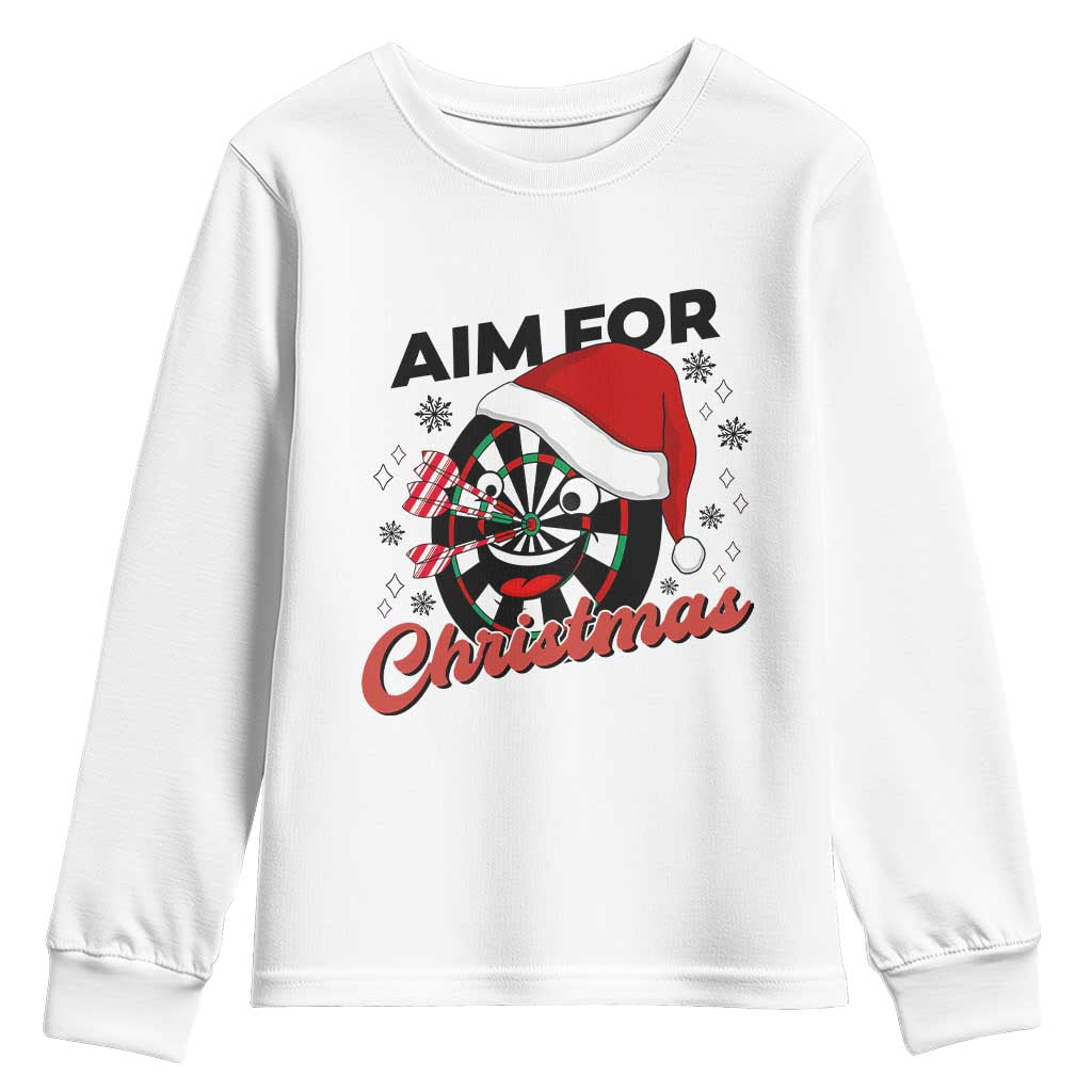 Funny Dart Player Aim For Christmas Youth Sweatshirt Gift For Dartist - Wonder Print Shop