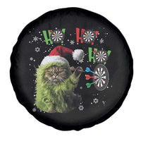 Funny Cat Throwing Dart Ho Ho Ho Spare Tire Cover Christmas Gift For Dart Player - Wonder Print Shop