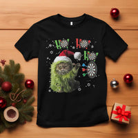 Funny Cat Throwing Dart Ho Ho Ho T Shirt Christmas Gift For Dart Player - Wonder Print Shop